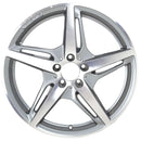 2017 Mercedes AMG Rueda 19" Aluminio plateado maquinado 5 Lug W85472MS-2