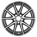 2017 Mercedes CLA45 Rueda 18" Aluminio Carbón Maquinado 5 Lug W85531MC-1