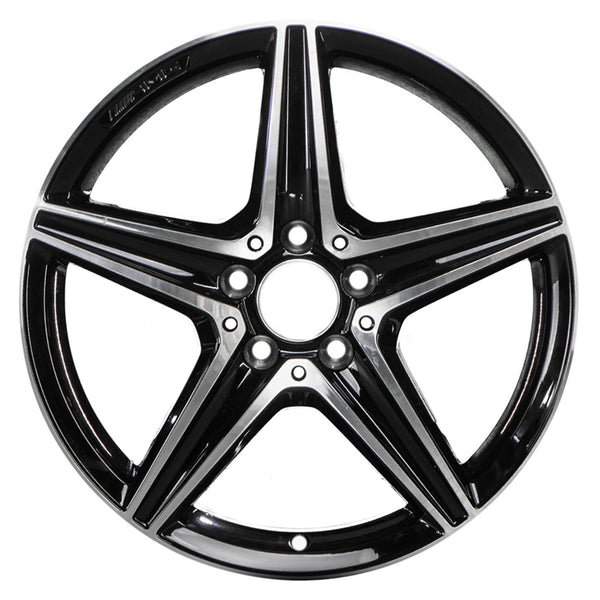 2016 Mercedes E400 Wheel 18" Machined Black Aluminum 5 Lug W85538MB-4