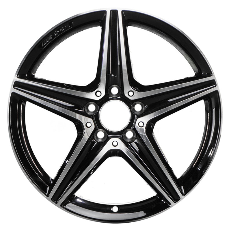 2016 Mercedes E400 Wheel 18" Machined Black Aluminum 5 Lug W85538MB-4