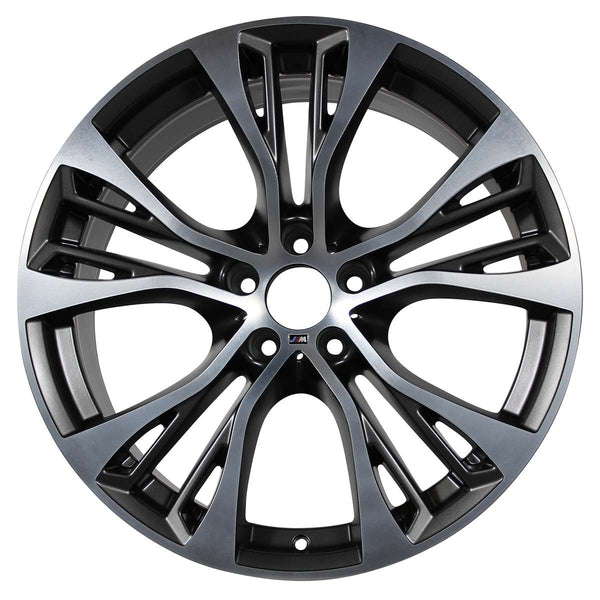 2015 BMW X6 Wheel 21" Machined Charcoal Aluminum 5 Lug W86063MC-1