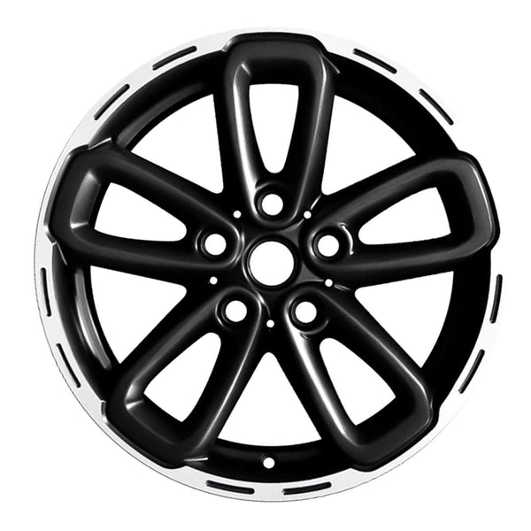 2015 Mini Cooper Wheel 17" Machined Black Aluminum 5 Lug W86121MB-1