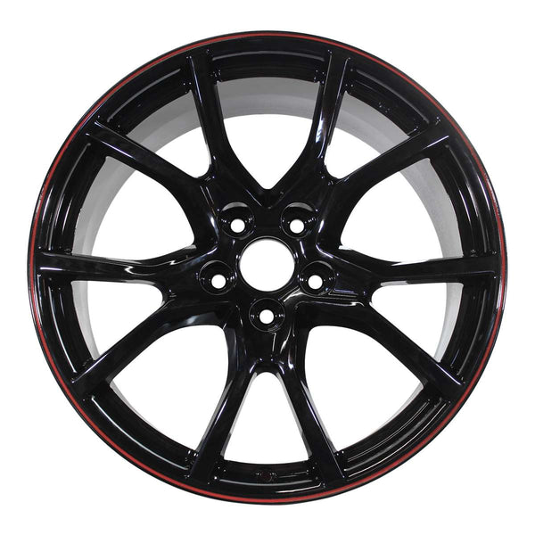 2019 honda civic wheel 20 black with red stripe aluminum 5 lug w64116b 3