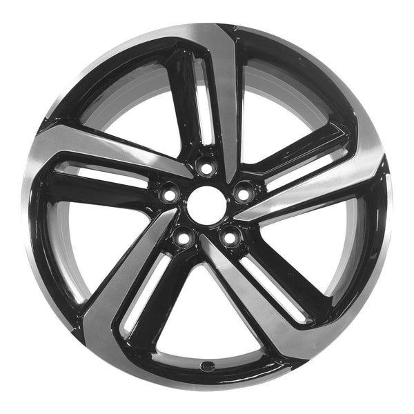 2019 honda accord wheel 19 machined gloss black aluminum 5 lug w64127mb 2