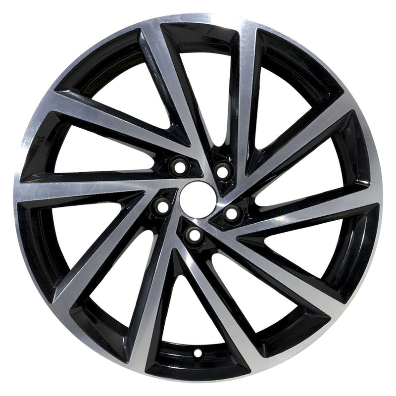 2019 volkswagen golf wheel 19 machined gloss black aluminum 5 lug w70053mb 2