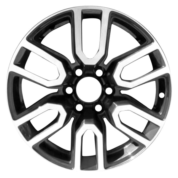 2019 gmc sierra wheel 20 machined black aluminum 6 lug w5914mb 1