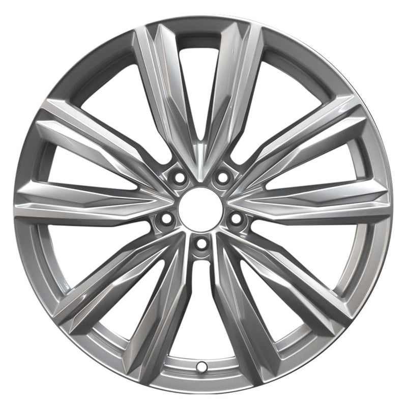 2019 Volkswagen Tiguan Wheel 20" Silver Aluminum 5 Lug W96410S-2