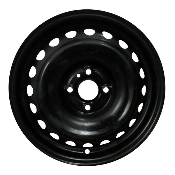 2018 hyundai accent wheel 15 black steel 4 lug w70923b 1