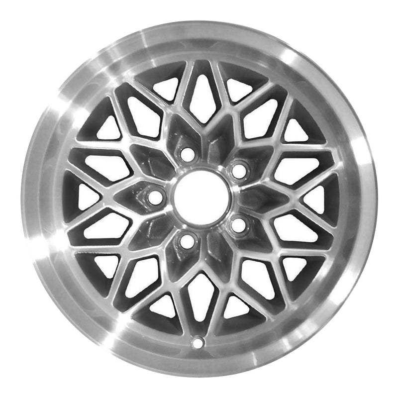 1981 pontiac trans wheel 15 machined charcoal aluminum 5 lug w1119mc 8