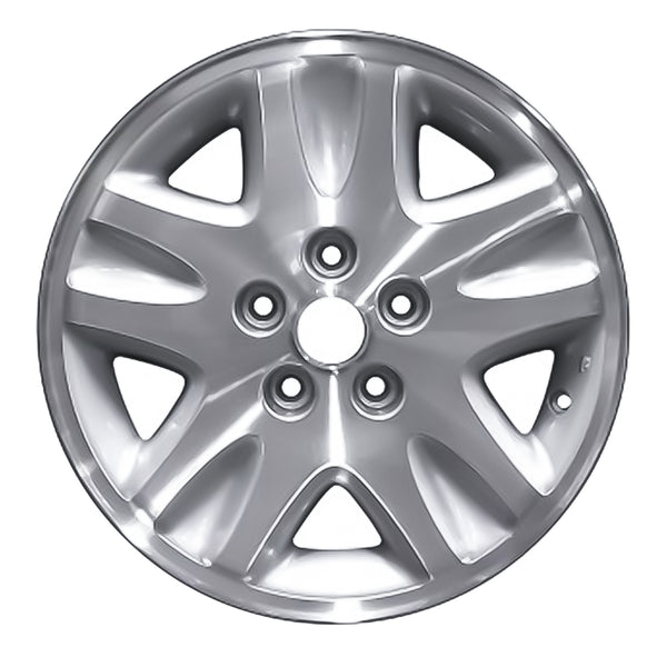 1996 dodge mini wheel 16 machined silver aluminum 5 lug w2076ms 1