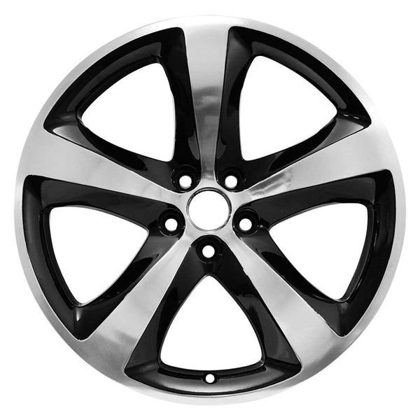 2014 dodge challenger wheel 20 polished black aluminum 5 lug w2461pb 4