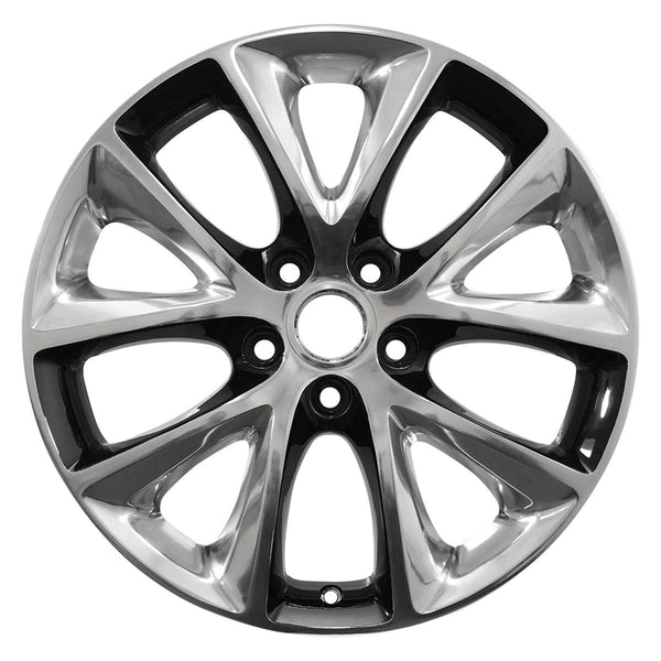 2014 dodge durango wheel 20 polished black aluminum 5 lug w2496pb 1