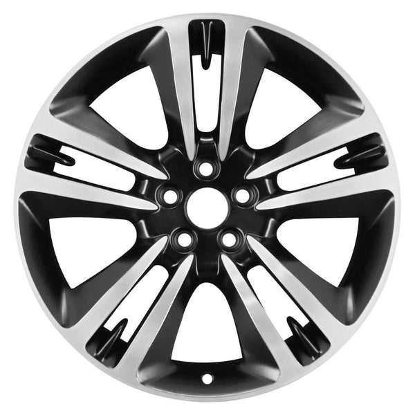 2014 dodge challenger wheel 20 polished black aluminum 5 lug w2507pb 1