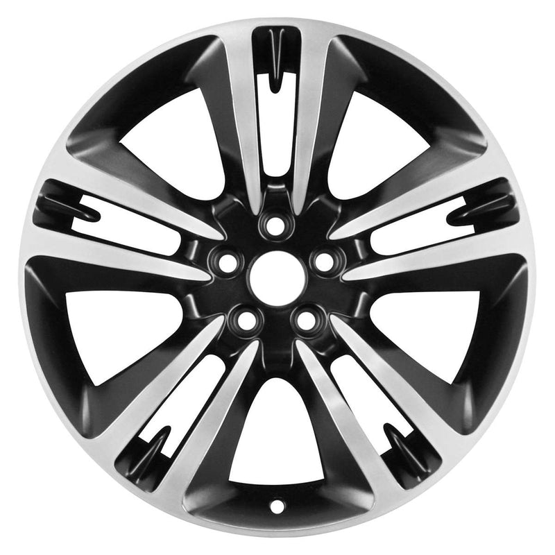 2014 dodge challenger wheel 20 polished black aluminum 5 lug w2507pb 1