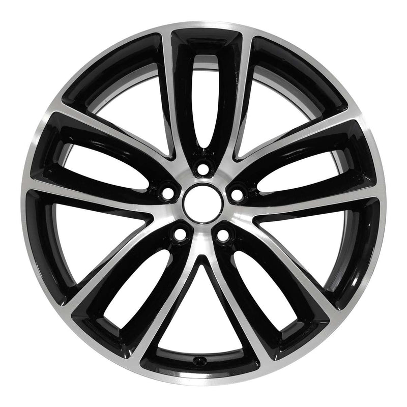 2017 dodge charger wheel 20 polished black aluminum 5 lug w2526pb 6