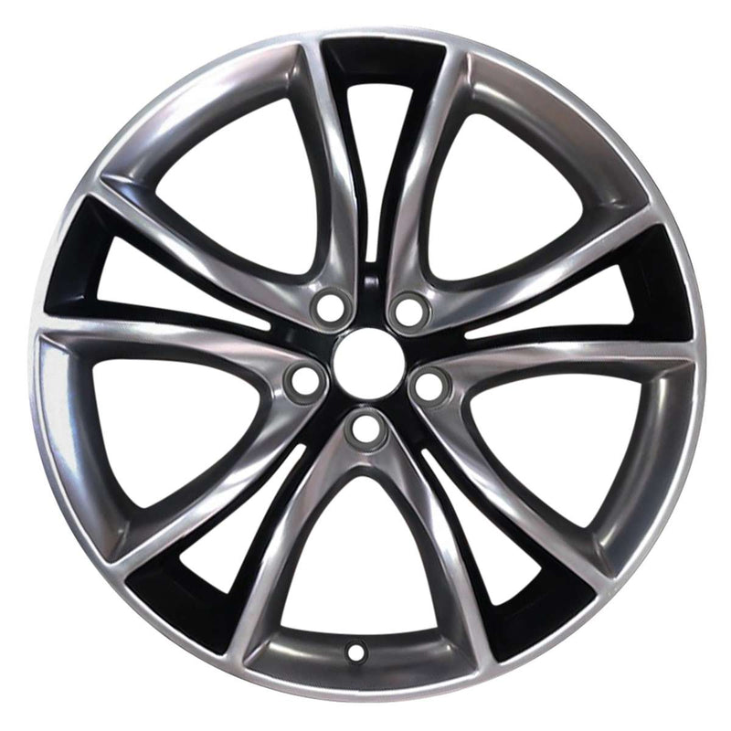 2015 dodge charger wheel 20 polished black aluminum 5 lug w2545pb 1