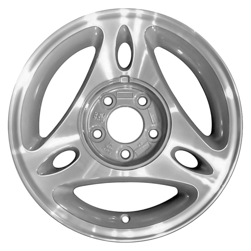 1999 ford mustang wheel 15 machined silver aluminum 5 lug w3172ms 3