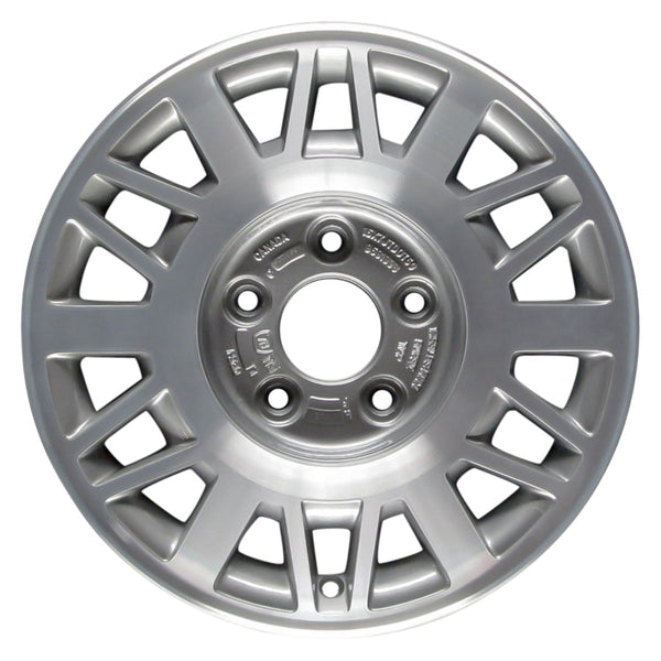 1997 chevrolet s10 wheel 15 machined silver aluminum 5 lug w5044ms 3