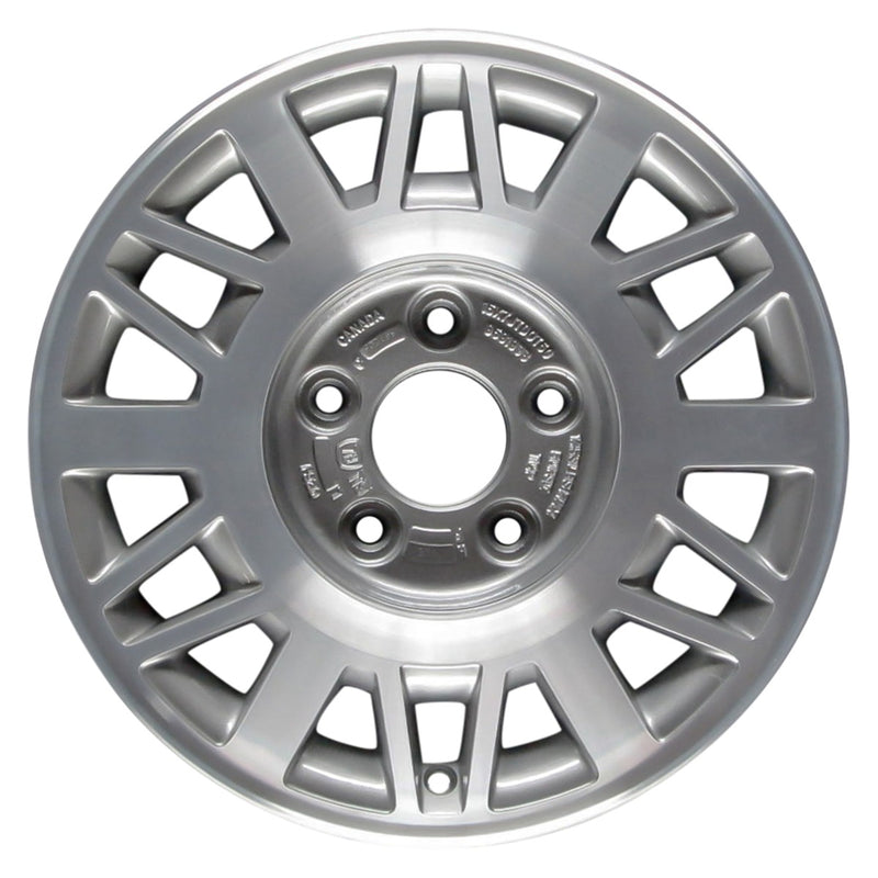 2002 gmc sonoma wheel 15 machined silver aluminum 5 lug w5044ms 21