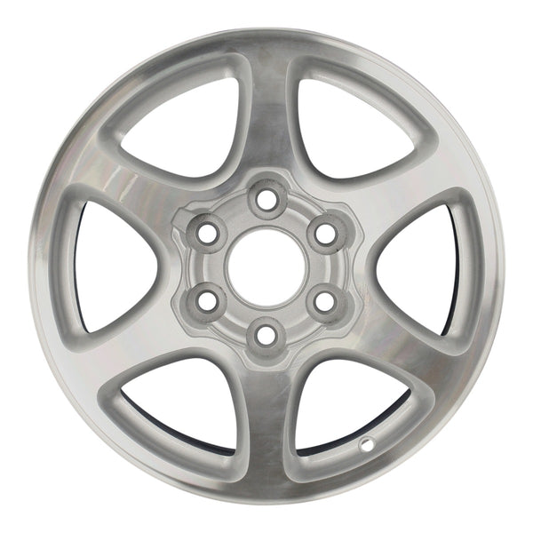 2001 gmc sierra wheel 17 machined silver aluminum 6 lug w5126ms 1