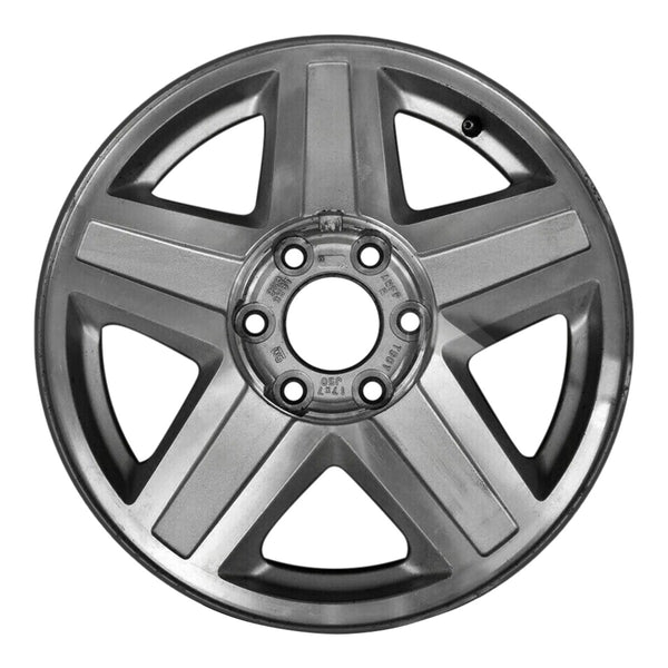 2003 chevrolet trailblazer wheel 17 machined charcoal aluminum 6 lug w5142mc 2