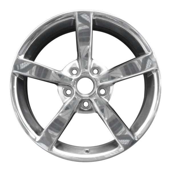 2009 chevrolet corvette wheel 19 polished aluminum 5 lug w5344p 2