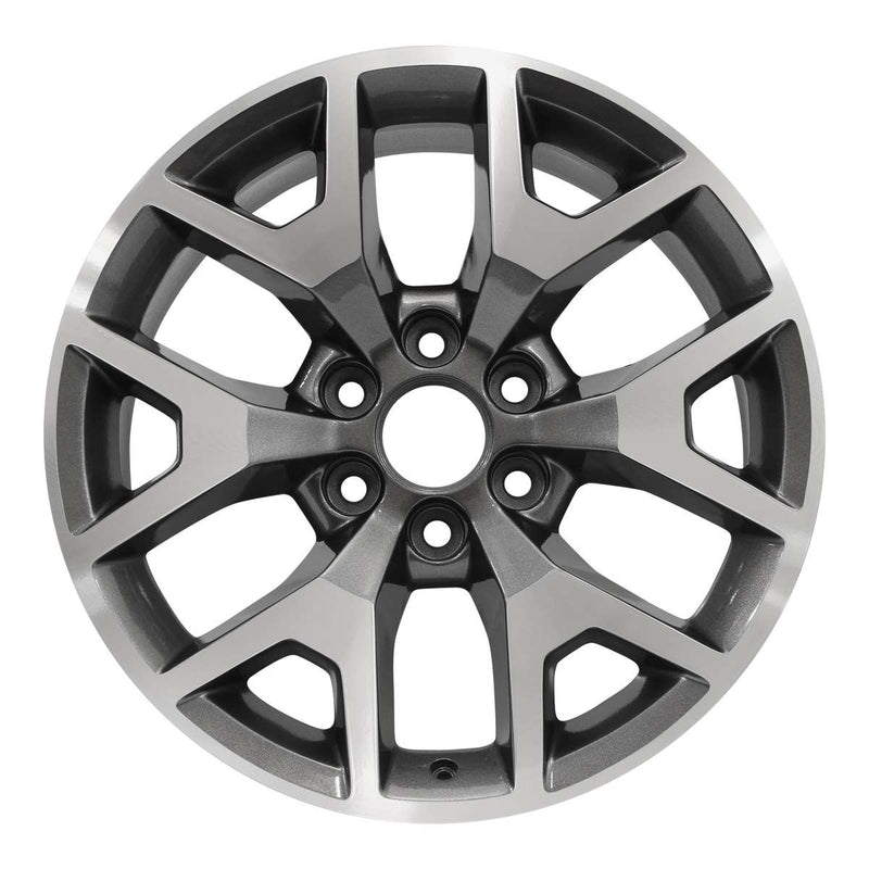 2015 gmc sierra wheel 20 machined charcoal aluminum 6 lug rw5658mc 2