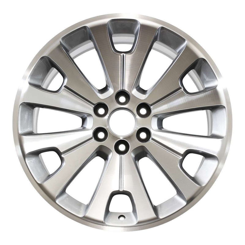 2017 chevrolet silverado wheel 22 machined silver aluminum 6 lug w5663ms 50