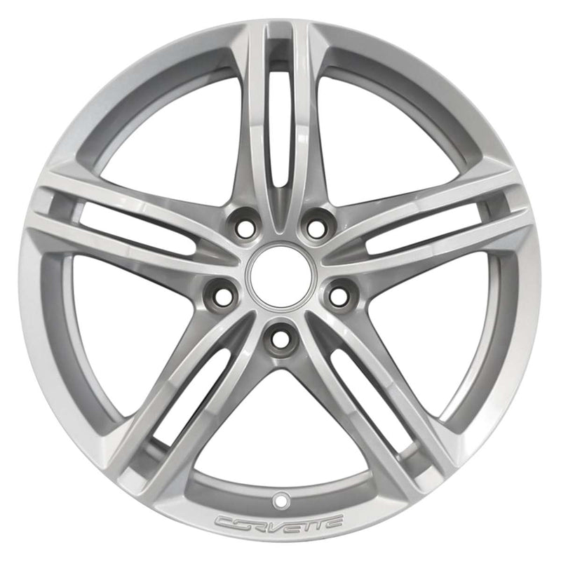 2019 chevrolet corvette wheel 19 silver aluminum 5 lug w5730s 4