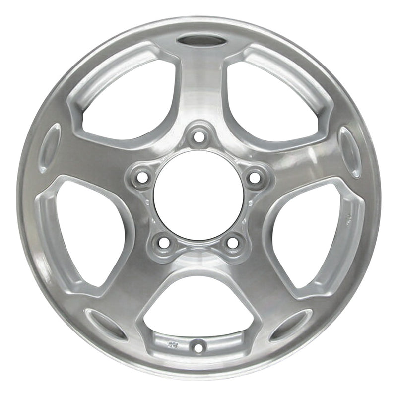 2002 chevrolet tracker wheel 15 machined silver aluminum 5 lug w60178ms 2