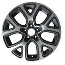 2017 fiat 500x wheel 17 machined charcoal aluminum 5 lug w61678mc 2