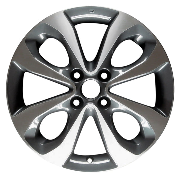 2015 nissan micra wheel 16 machined charcoal aluminum 4 lug w62711mc 1