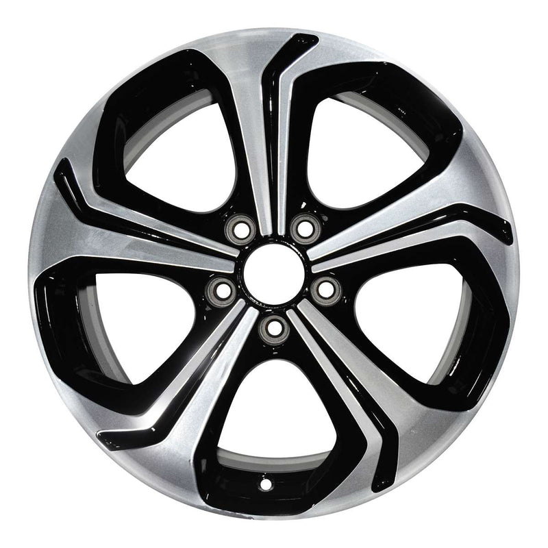 2014 honda civic wheel 18 machined gloss black aluminum 5 lug w64064mb 1