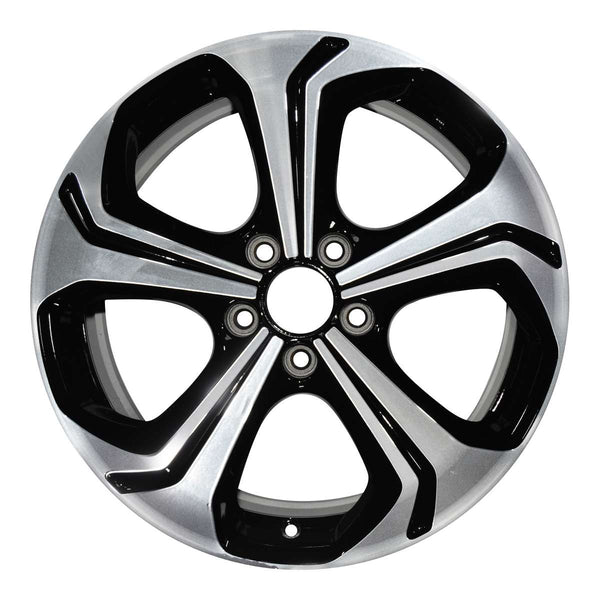 2013 honda civic wheel 18 machined gloss black aluminum 5 lug w64064mb 3