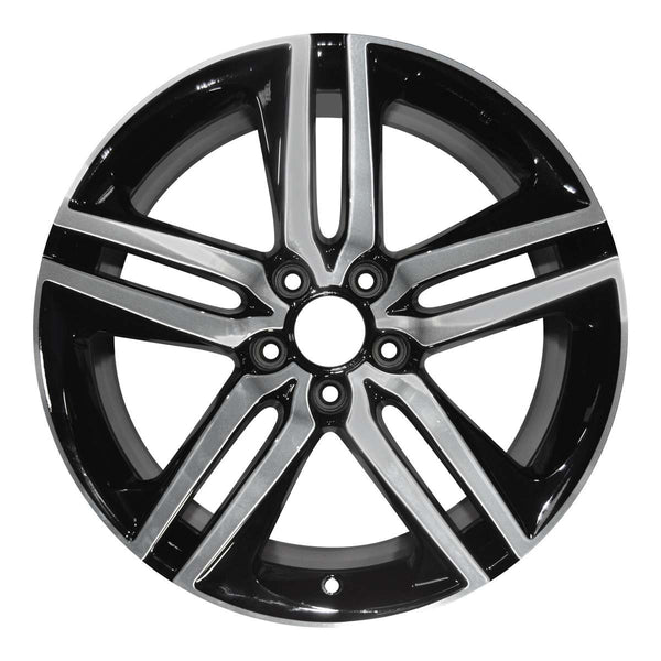 2017 honda accord wheel 19 machined black aluminum 5 lug w64083mb 2