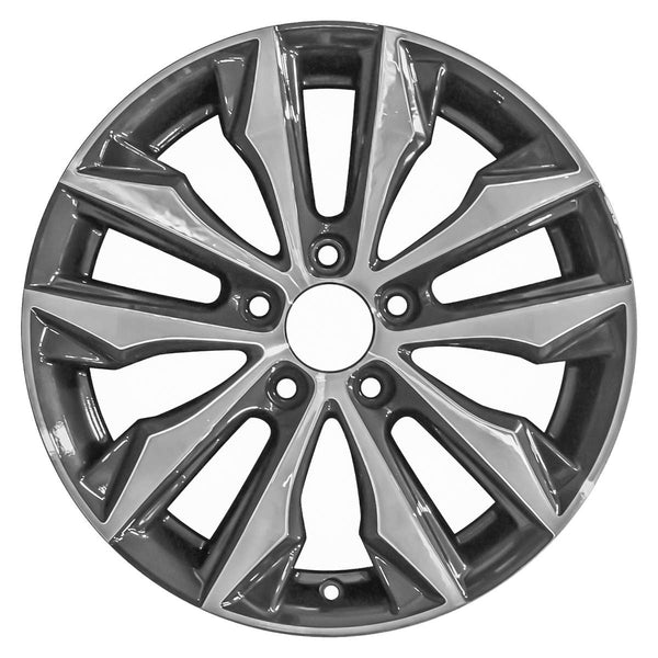 2016 honda civic wheel 17 machined charcoal aluminum 5 lug w64097mc 1