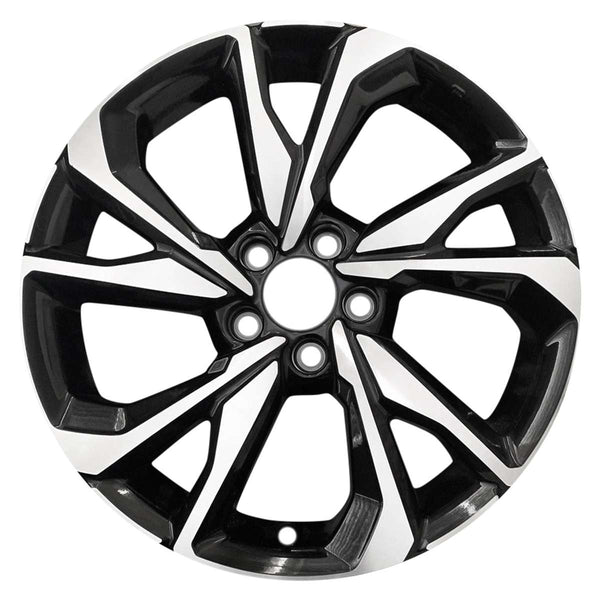 2019 honda civic wheel 18 machined gloss black aluminum 5 lug w64108mb 3