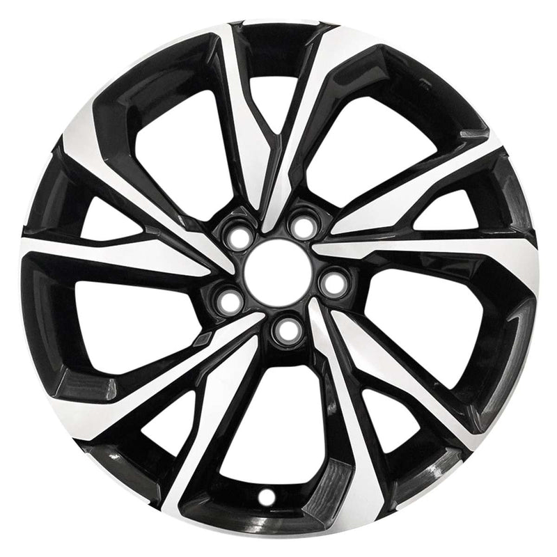 2018 honda civic wheel 18 machined gloss black aluminum 5 lug w64108mb 2