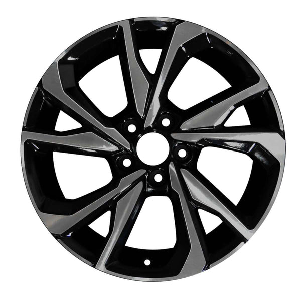 2017 honda civic wheel 18 smoked machine black aluminum 5 lug rw64108smb 1