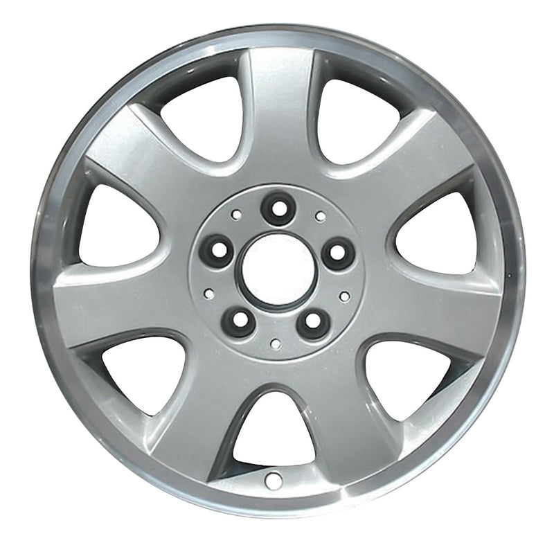 2004 mercedes c240 wheel 16 silver face with machined lip aluminum 5 lug w65245sml 1