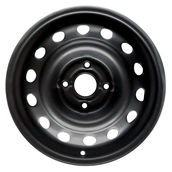 2005 pontiac wave wheel 14 black steel 4 lug rw6586b 1