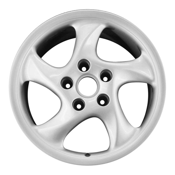 1996 porsche 911 wheel 18 silver aluminum 5 lug w67227s 1