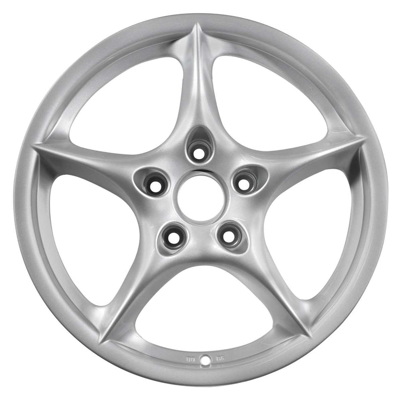 2002 porsche 911 wheel 18 silver aluminum 5 lug w67309s 3