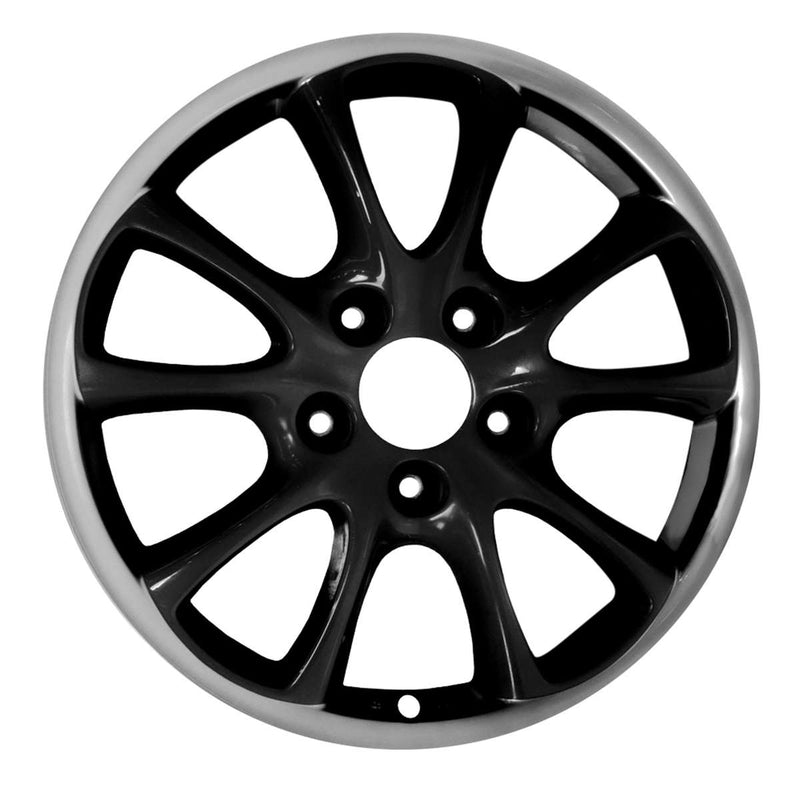 2004 porsche 911 wheel 18 black with machined lip aluminum 5 lug w67338bml 1