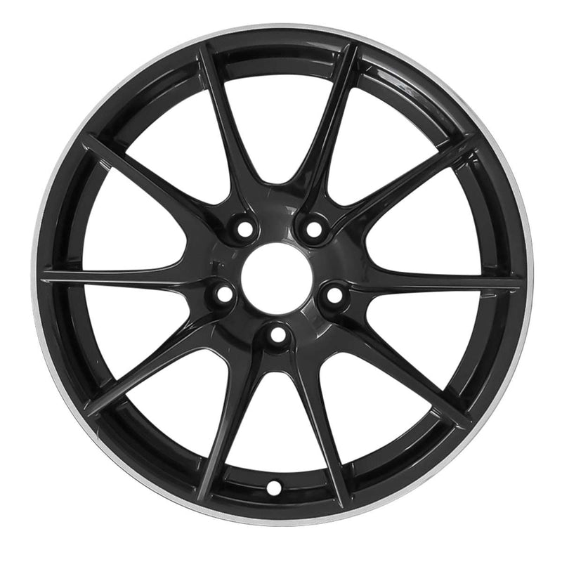 2013 porsche cayman wheel 19 black with machined lip aluminum 5 lug w67399bml 5