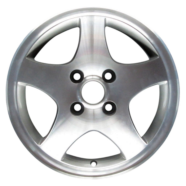 2001 volkswagen golf wheel 14 machined silver aluminum 4 lug w69739ms 3