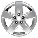 2009 volkswagen jetta wheel 15 silver aluminum 5 lug w69880s 6