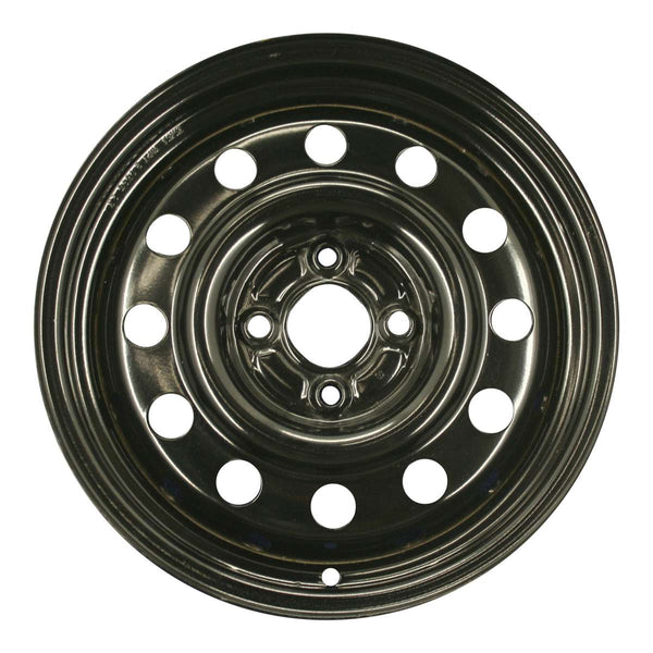 1997 saturn sc1 wheel 15 black steel 4 lug w7028b 8