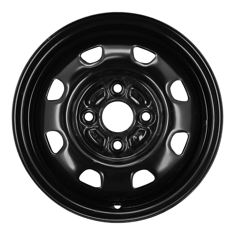 2000 hyundai accent wheel 13 black steel 4 lug w70682b 1