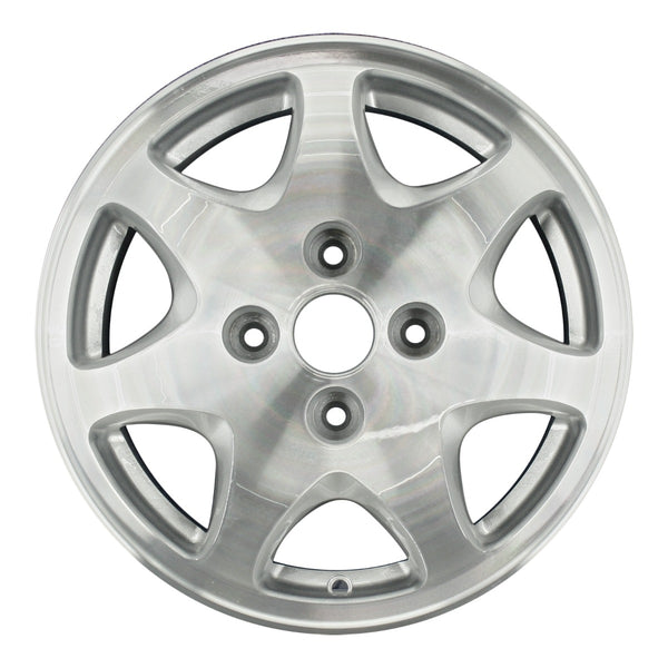 1999 hyundai sonata wheel 15 machined silver aluminum 4 lug w70687ms 1